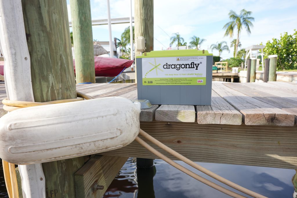 dragonfly battery on dock