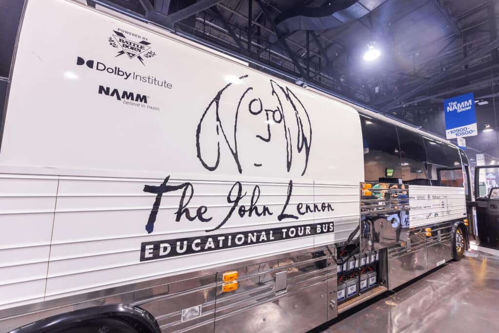 The John Lennon Educational Tour Bus at NAMM 2024