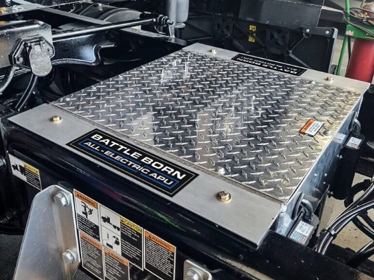Battle Born All-Electric APU installed in heavy duty truck